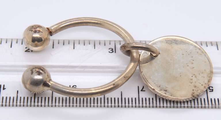 Vintage Sterling Silver Mexico Ball Key Ring