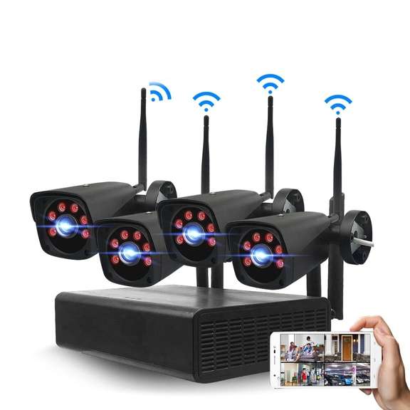 Wireless Home & Office HD Security Camera 4 Cameras Included