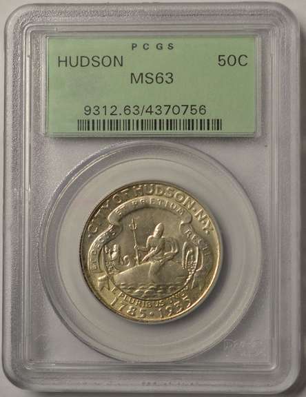 1935 Hudson Commemorative Half Dollar PCGS MS63