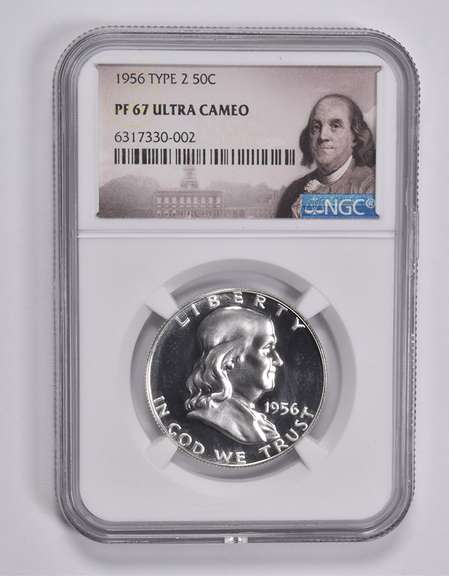 PF67 UCAM 1956 Franklin Half Dollar Type 2 NGC