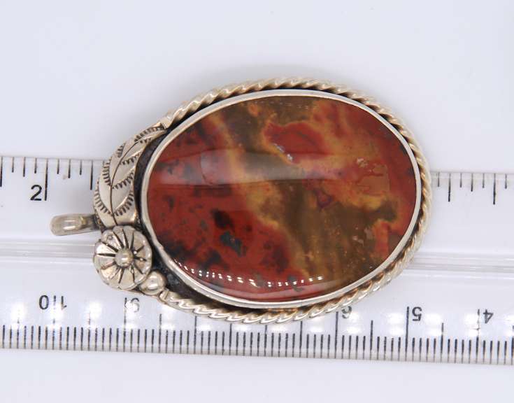 Vintage Sterling Silver Gemstone Pendant