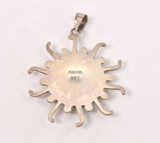 Abalone Sunburst Sterling Silver Pendant