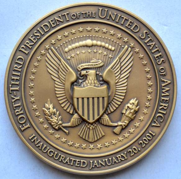Official Geo Bush 2001 Bronze Official Inaugural Medal
