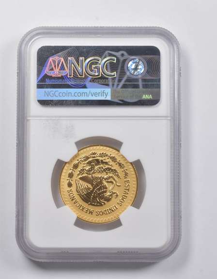 Reverse PF70 2020 Mo Mexico 1/2 Gold Onza NGC Libertad