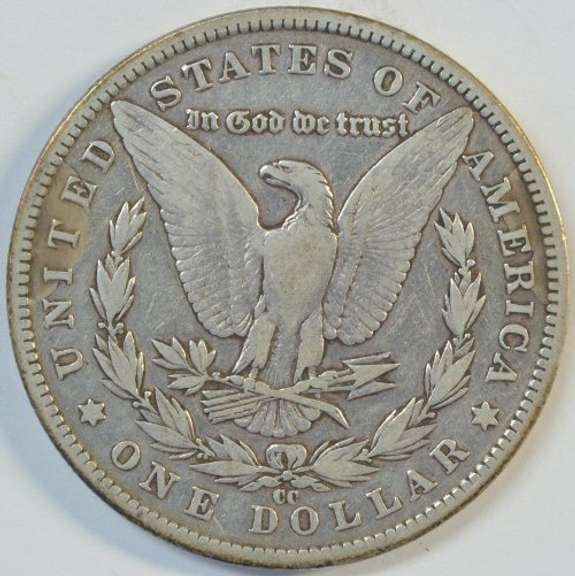 Sharp 1882-CC Morgan Silver Dollar. Scarce key date