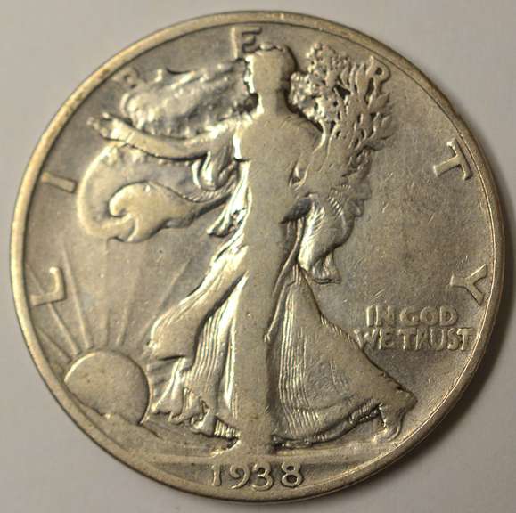 1938-D Walking Liberty Half Dollar Better Date, Circulated.