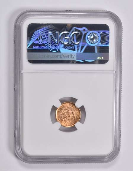MS66 1966 ZBR Peru 1/5 Lima Gold Coin NGC
