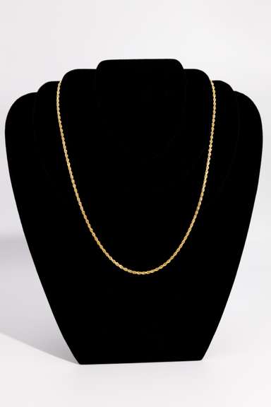 10K Yellow Gold 2.75mm Solid Rope Chain 22 Inch