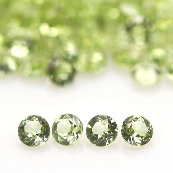 Real 12.14ct untreated apple green Peridot set