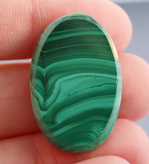 Stunning 41.50ct banded Malachite cabochon