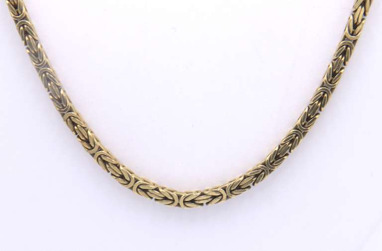 Vintage Italian Gold Plated Byzantine Necklace