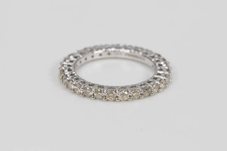 14k White Gold Eternity Diamond Wedding Band Size 4 Brand: FINEROCK