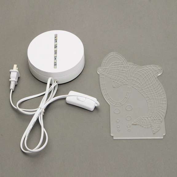 3D Multicolor LED Dolphin Pattern Night Light Lamp