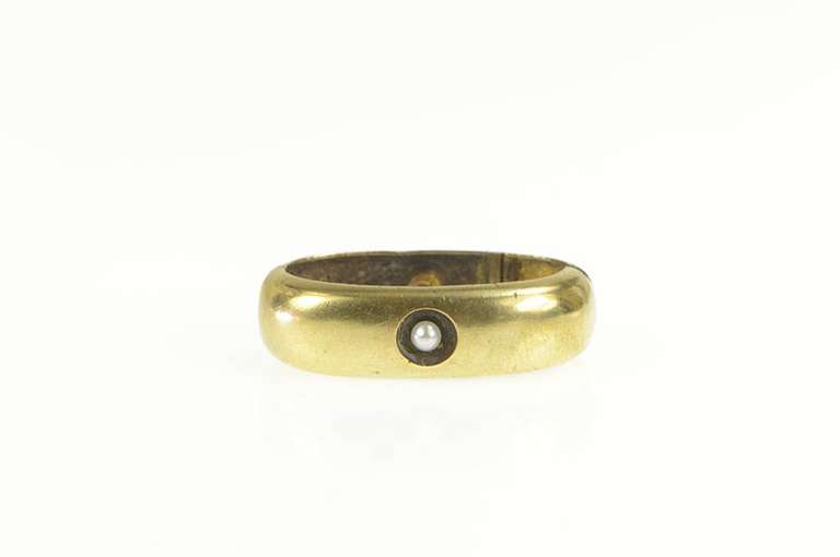 Gold Filled Victorian Seed Pearl Scarf Pin Clip Pin/Brooch