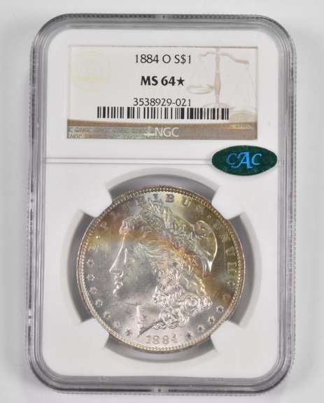 MS64* 1884-O Morgan Silver Dollar - CAC - Graded NGC