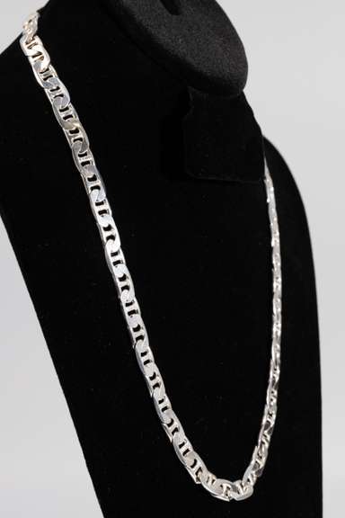 .925 Sterling Silver 9.25mm Flat Marina 24 Inches