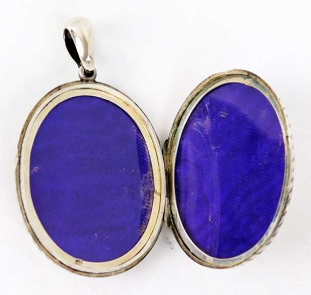 Exquisite Large Antique English Sterling Locket