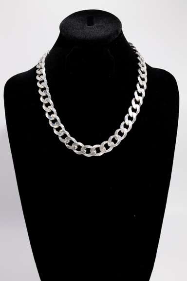 Italian Sterling Silver 12.75mm Curb Chain 20 Inch