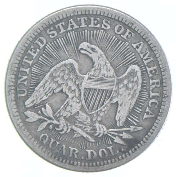 1853 Seated Liberty Quarter - Date Arrows & Rays
