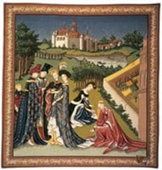 GENUINE JULES PANSU FRENCH TAPESTRY 50"X52"
