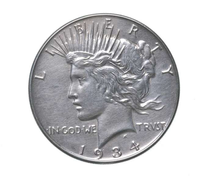 1934 Peace Silver Dollar