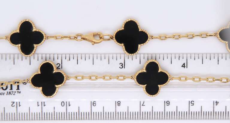 Fabulous 18kt Yellow Gold 20 Motifs Black Onyx Long Necklace