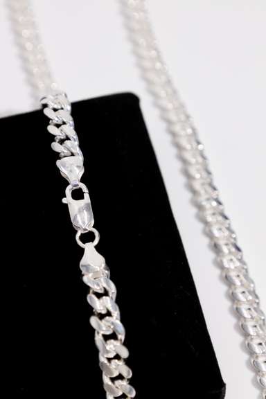 Sterling Silver 6.8mm Miami Cuban Link Chain 24 Inch