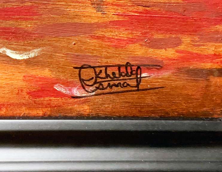 Ismail Khelalfa Original Oil on Canvas Native American Series Ismail Khelalfa