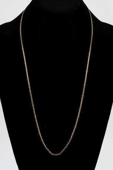10k Gold 2mm Mariner Chain Necklace 26 Inches