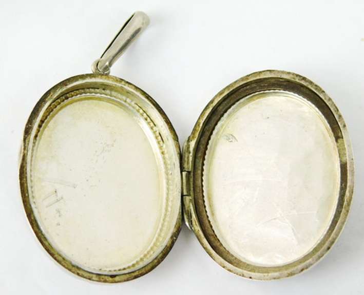 Antique English Aesthetic Large Sterling Locket