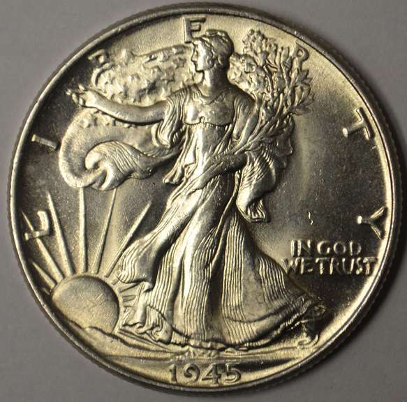1945 Walking Liberty Half Dollar BU