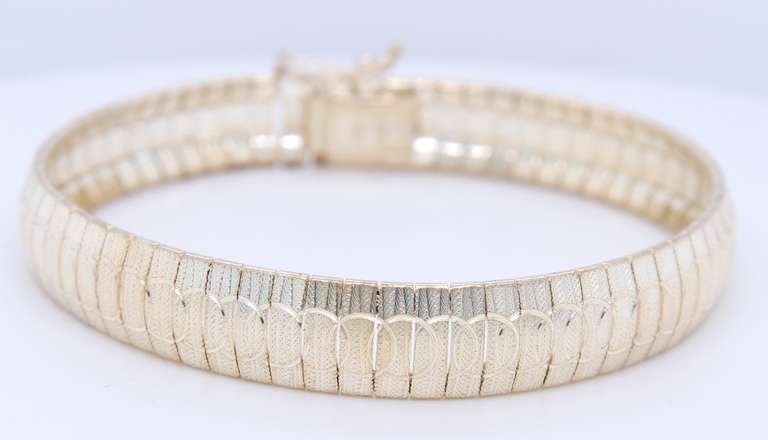 Vintage Italian Sterling Silver Fancy Bracelet