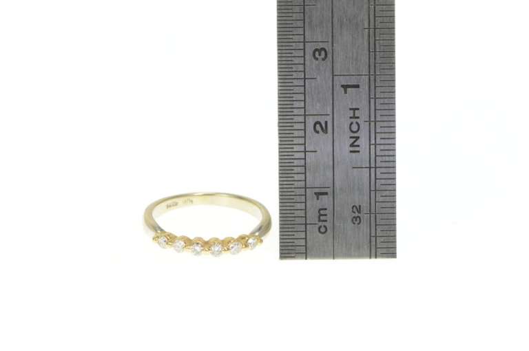 14K White Gold Classic Diamond Stackable Wedding Band Ring