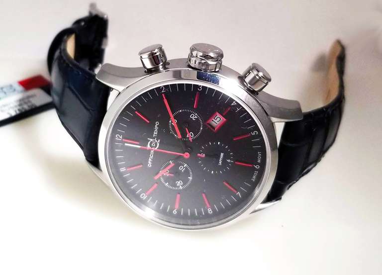Italian men’s watch Officina Del Tempo Chrono Swiss Movement, Sapphire crystal, 100M water resistance