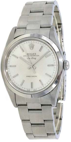 Rolex Air-King 14000M 34MM Silver Dial Men's Watch