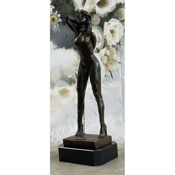 Brown Patina Mounted on A Marble Base