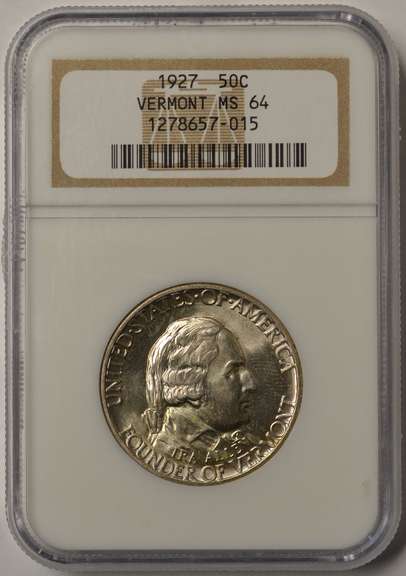 1927 Vermont Commemorative Half Dollar NGC MS64