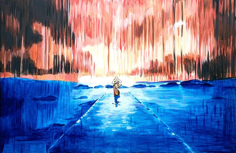 Ismail Khelalfa Original Oil on Canvas Native American Series