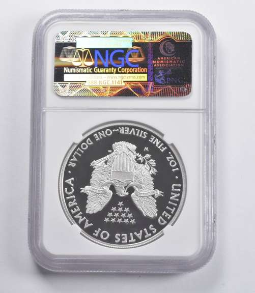 PF69 UCAM 2011-W American Silver Eagle Signed Jones 25th Anniv NGC