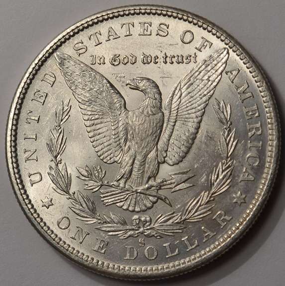 1880-S Flashy Morgan Silver Dollar Brilliant Uncirculated.