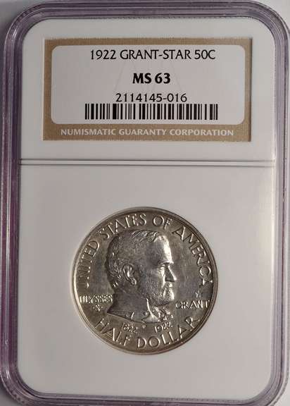 1922 Grant With Star Commemorative Half Dollar NGC MS63