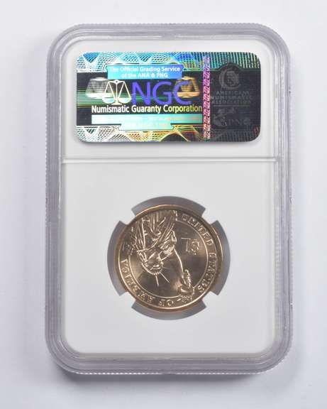 MS67 Error (2009) Harrison Presidential Dollar Missing Lettering NGC