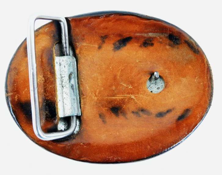 Vintage Armadillo Leather Belt Buckle
