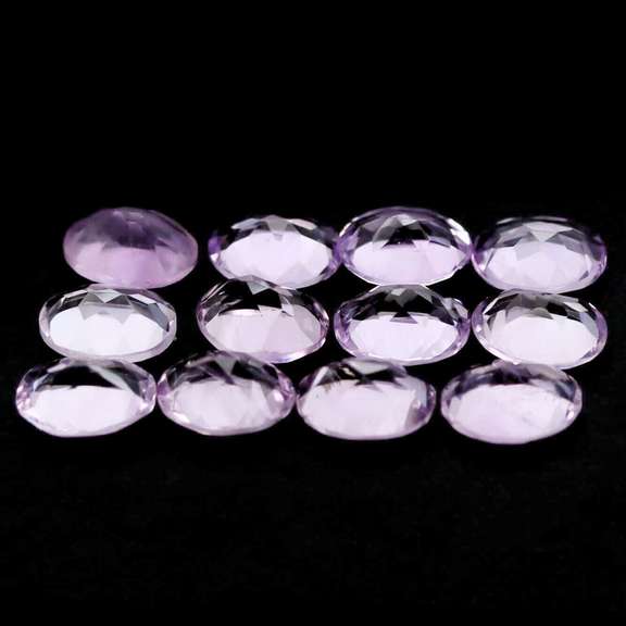 Great 13.10ct 8x6mm real Brazilian Amethyst set