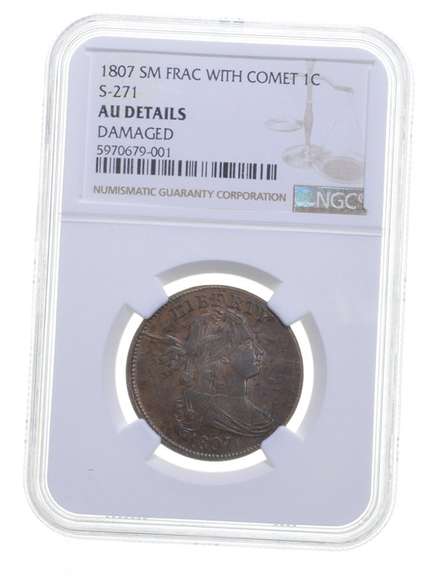 AU DETAILS 1807 Draped Bust Large Cent SM FRAC WITH COMET S271 - NGC