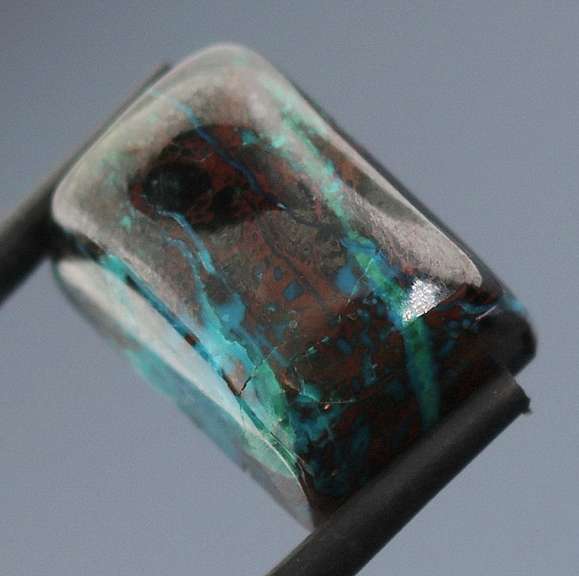 Gorgeous 25.27ct Chrysocolla and Malachite cabochon