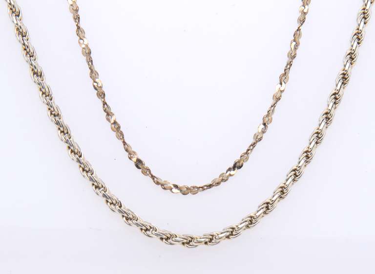 Lot of 2 Vintage 925 Sterling Silver Chains