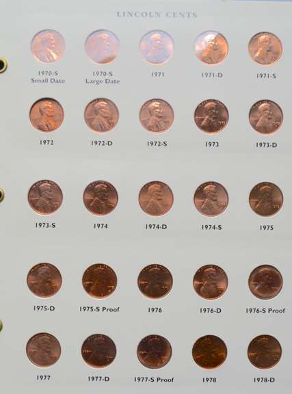 Full Red BU Memorial Cent Set 1959-2013