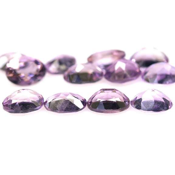 Glittering 13.15ct 8x6mm real Brazilian Amethyst set