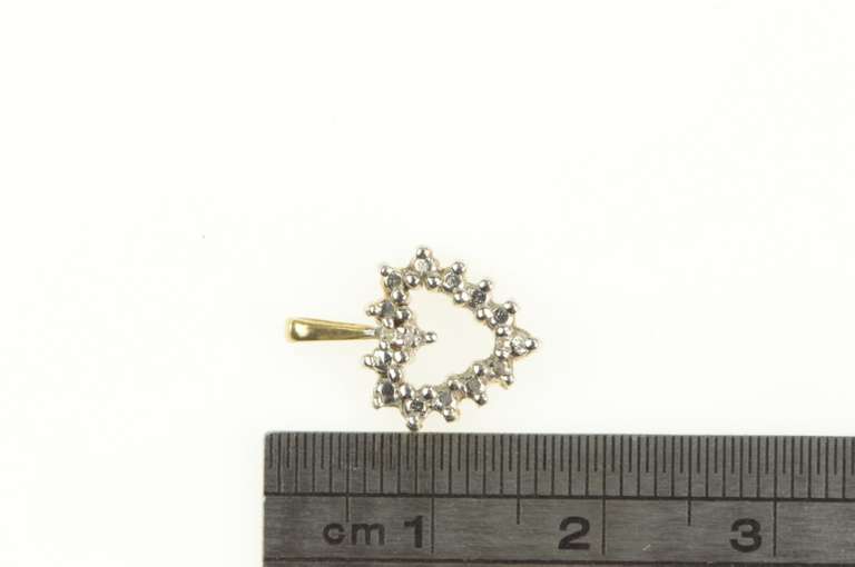 14K Yellow Gold Reversible Ruby Heart Love Symbol Classic Pendant